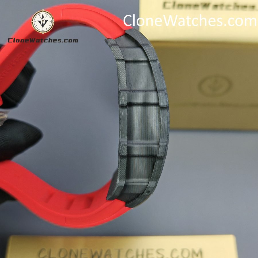 Richard Mille Super Clone Watches 1:1 RM 035 – 01 Carbon Tourbillon Red Strap - Image 8