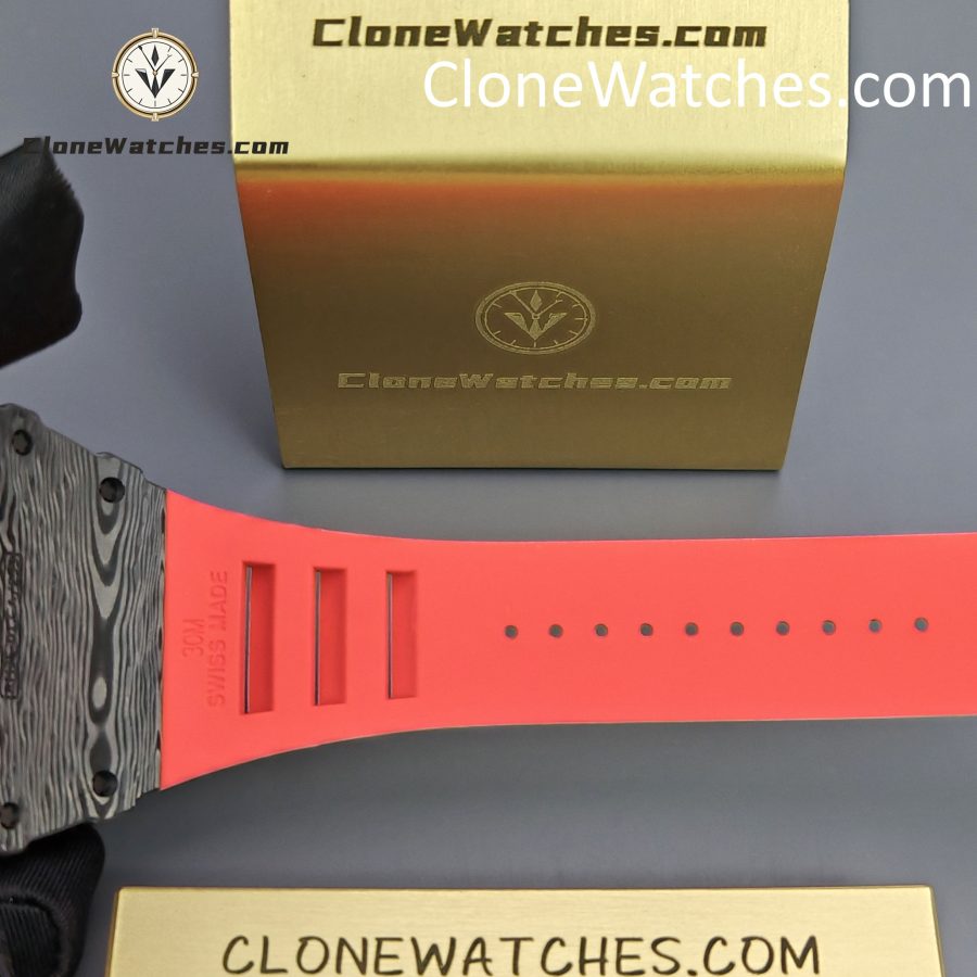 Richard Mille Super Clone Watches 1:1 RM 035 – 01 Carbon Tourbillon Red Strap - Image 10