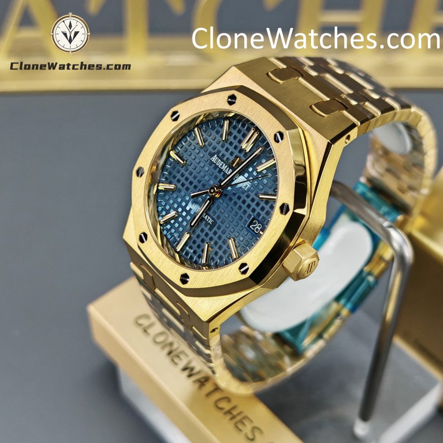 Audemars Piguet Super Clone Watches 1:1 Royal Oak 18K Gold 15450BA Blue Dial 37MM - Image 3