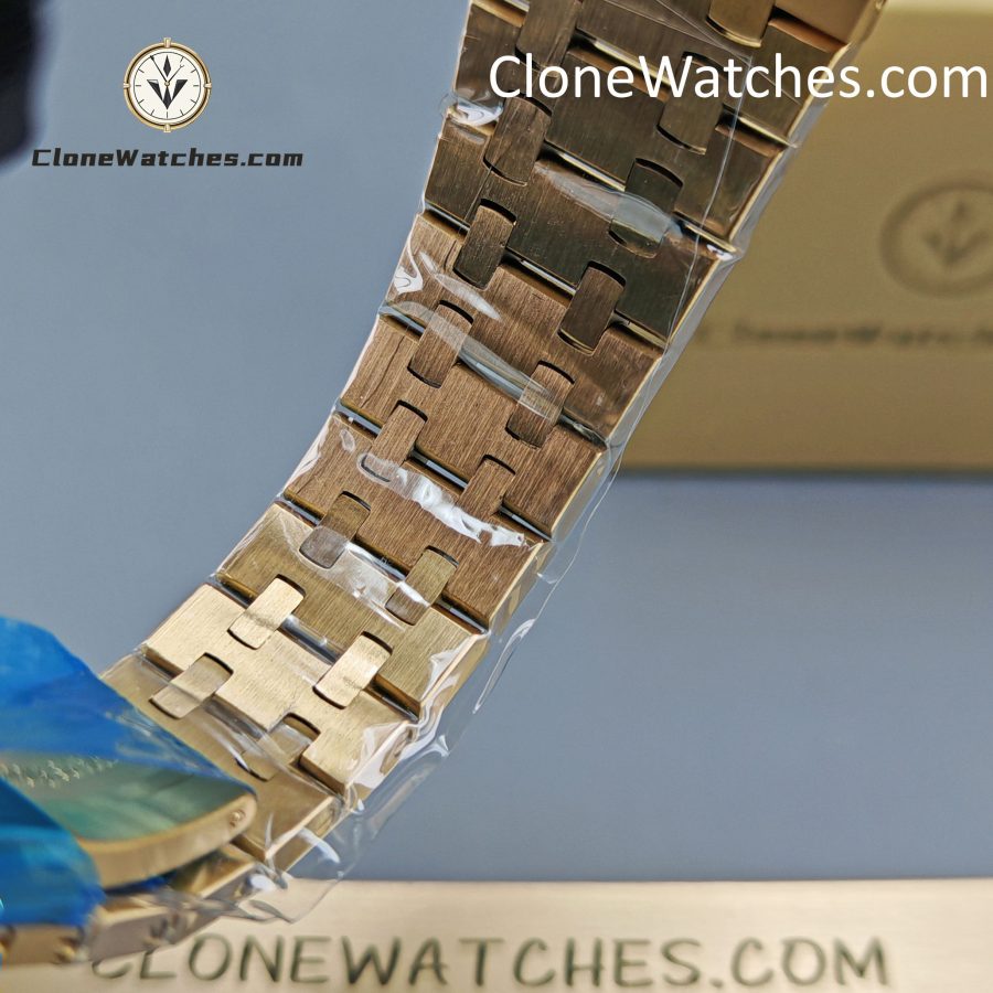 Audemars Piguet Super Clone Watches 1:1 Royal Oak 18K Gold 15450BA Blue Dial 37MM - Image 10