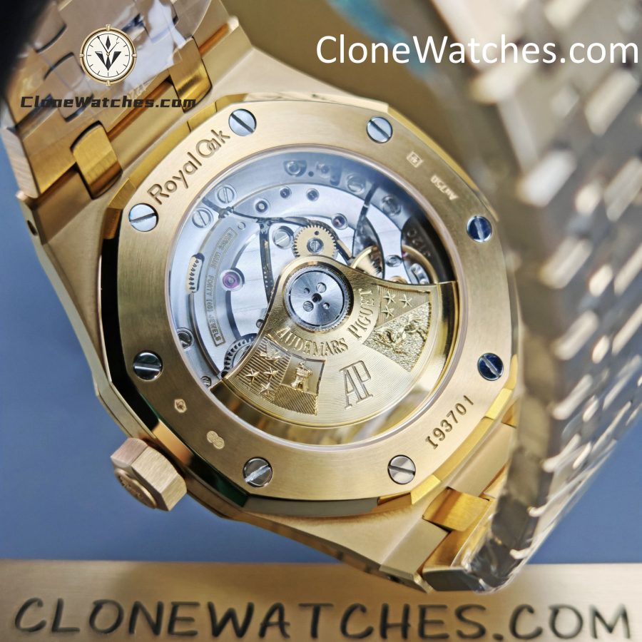 Audemars Piguet Super Clone Watches 1:1 Royal Oak 18K Gold 15450BA Blue Dial 37MM - Image 11