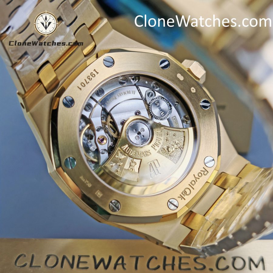 Audemars Piguet Super Clone Watches 1:1 Royal Oak 18K Gold 15450BA Blue Dial 37MM - Image 12
