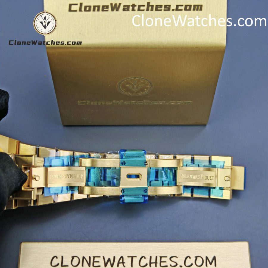 Audemars Piguet Super Clone Watches 1:1 Royal Oak 18K Gold 15450BA Blue Dial 37MM - Image 13