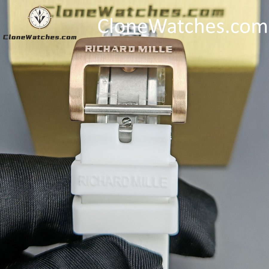 Richard Mille Super Clone Watches 1:1 RM 07 - 01 White Ceramic Marshmallow Dial White Strap - Image 8