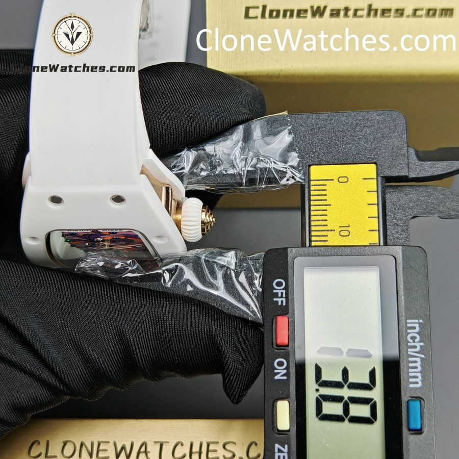 Richard Mille Super Clone Watches 1:1 RM 07 - 01 White Ceramic Marshmallow Dial White Strap - Image 13