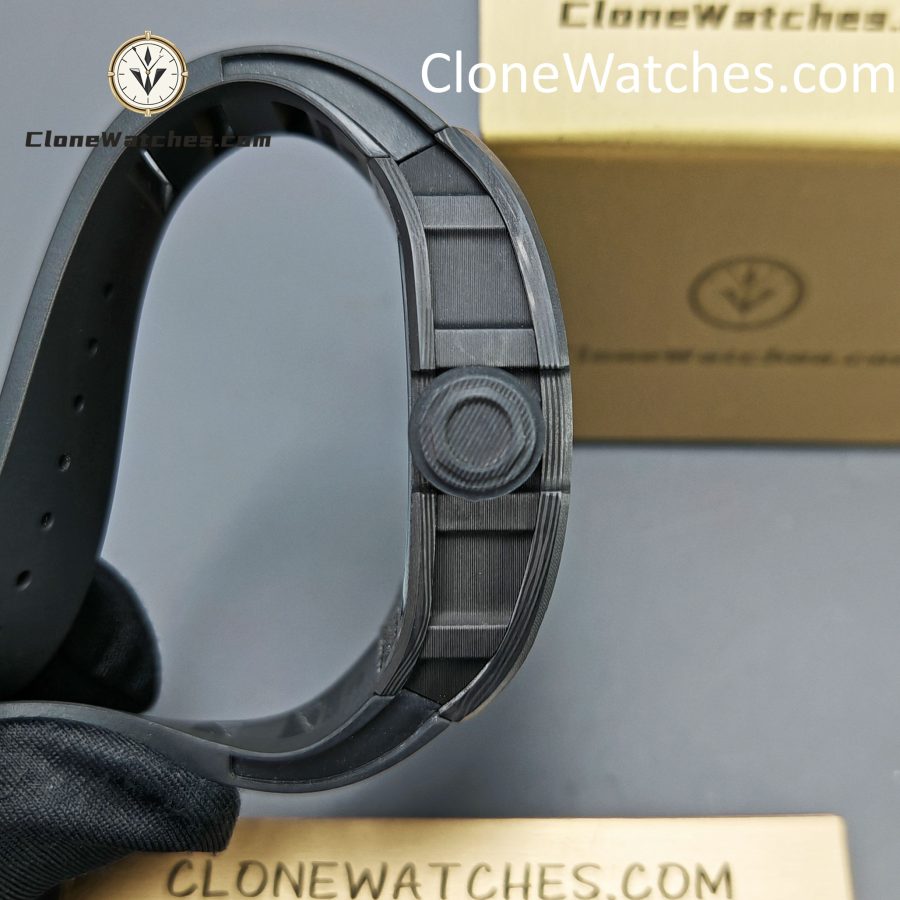 Richard Mille Super Clone Watches 1:1 RM 055 Carbon Tourbillon Black Strap - Image 7