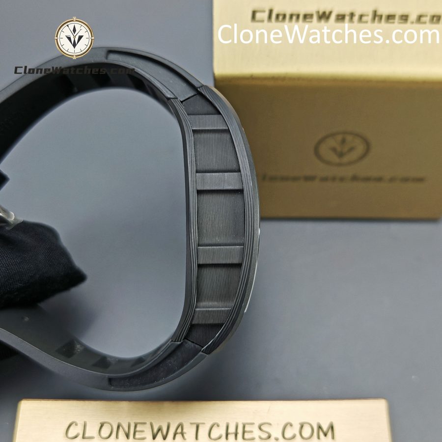 Richard Mille Super Clone Watches 1:1 RM 055 Carbon Tourbillon Black Strap - Image 8