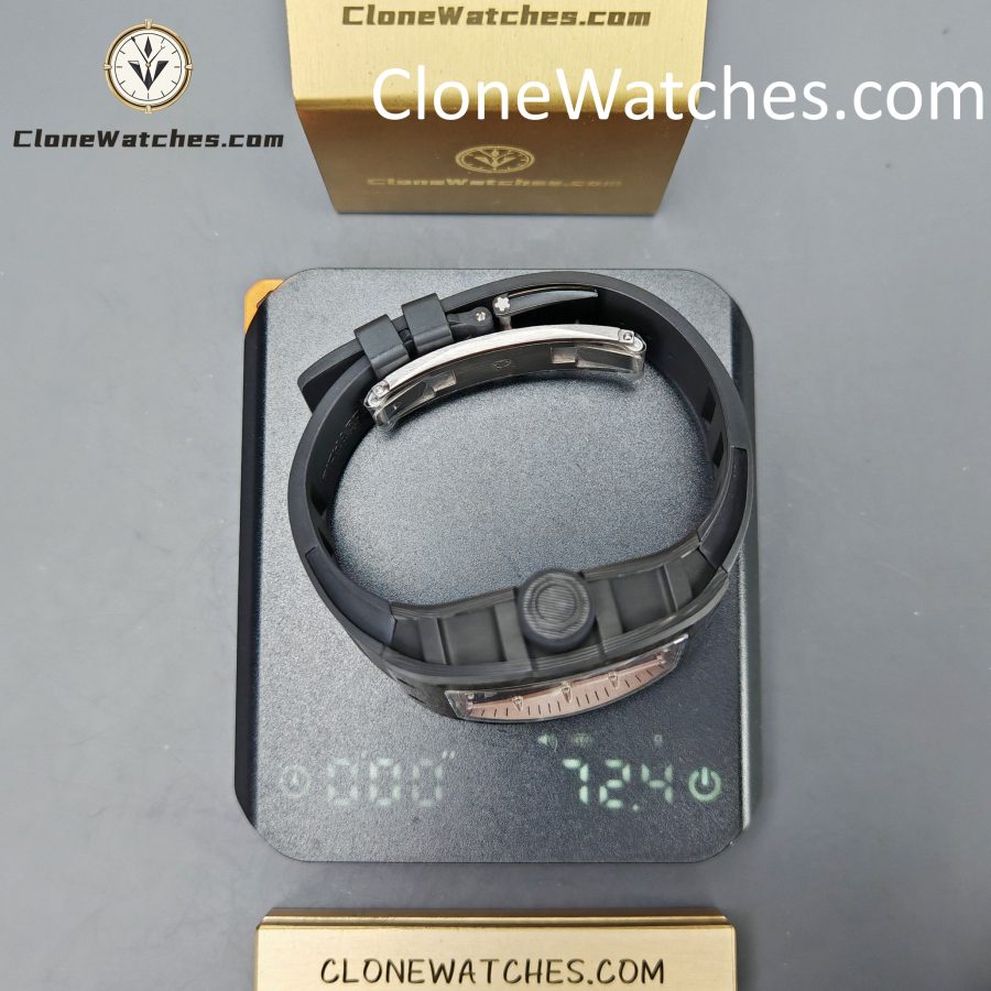 Richard Mille Super Clone Watches 1:1 RM 055 Carbon Tourbillon Black Strap - Image 14
