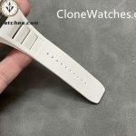 Richard Mille Super Clone Watches 1:1 RM 055 Gold Inner Bezel Carbon Tourbillon White Strap - Image 8