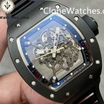 Richard Mille Super Clone Watches 1:1 RM 055 Ceramics Tourbillon Black Strap - Image 2