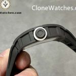 Richard Mille Super Clone Watches 1:1 RM 055 White Inner Bezel Carbon Tourbillon Black Strap - Image 5