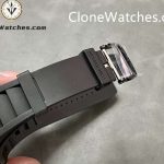 Richard Mille Super Clone Watches 1:1 RM 055 White Inner Bezel Carbon Tourbillon Black Strap - Image 9