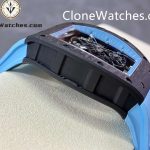 Richard Mille Super Clone Watches 1:1 RM 055 Carbon Tourbillon Blue Strap - Image 6