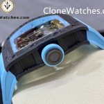 Richard Mille Super Clone Watches 1:1 RM 055 Carbon Tourbillon Blue Strap - Image 5