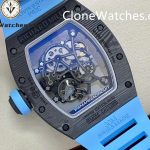 Richard Mille Super Clone Watches 1:1 RM 055 Carbon Tourbillon Blue Strap - Image 7