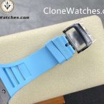 Richard Mille Super Clone Watches 1:1 RM 035 – 02 Carbon Tourbillon Blue Strap - Image 9