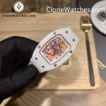 Richard Mille Super Clone Watches 1:1 RM 07 - 01 White Ceramic Marshmallow Dial White Strap - Image 6