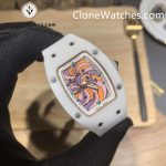 Richard Mille Super Clone Watches 1:1 RM 07 - 01 White Ceramic Marshmallow Dial White Strap - Image 5