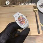 Richard Mille Super Clone Watches 1:1 RM 07 - 01 White Ceramic Marshmallow Dial White Strap - Image 2