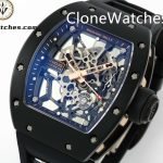 Richard Mille Super Clone Watches 1:1 RM 035 Black Ceramic Skeleton Dial "Americas Black Toro" - Image 3