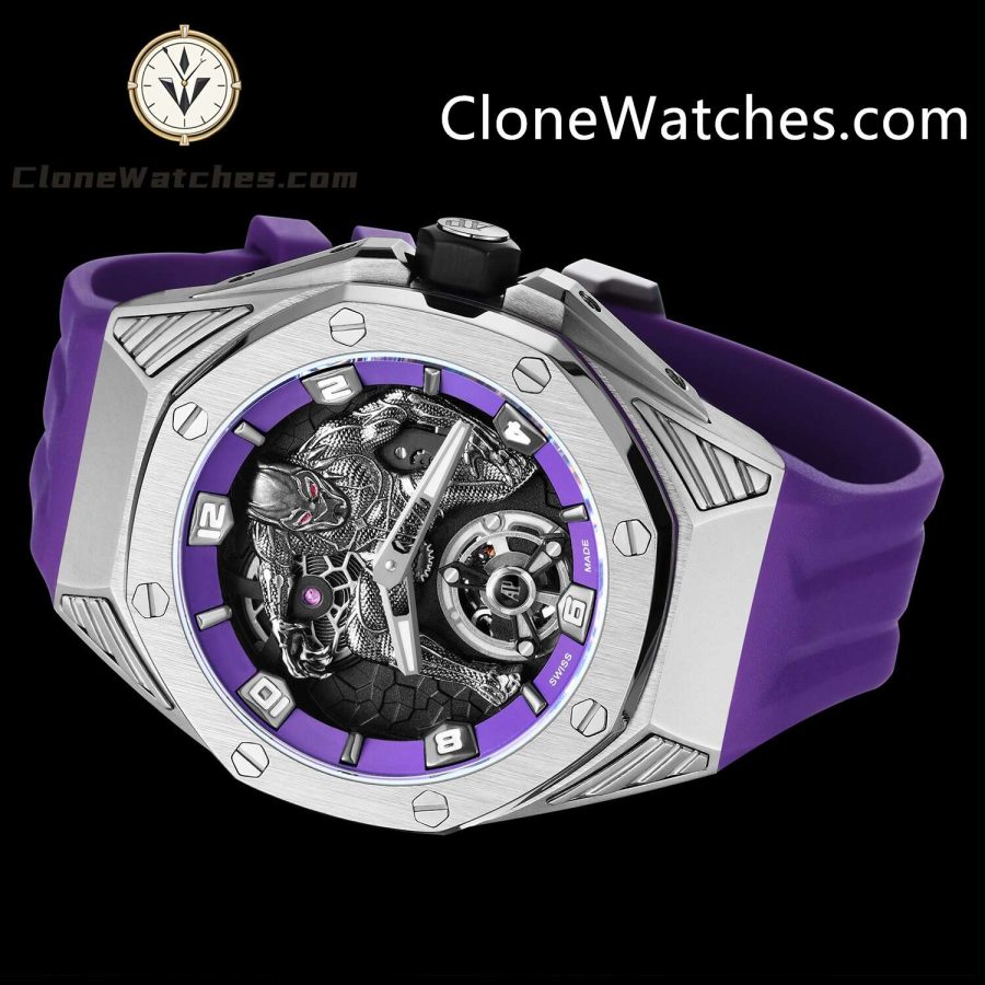 Audemars Piguet Super Clone Watches 1:1 Royal Oak Concept “Black Panther” Flying Tourbillon 26620IO 42MM - Image 4