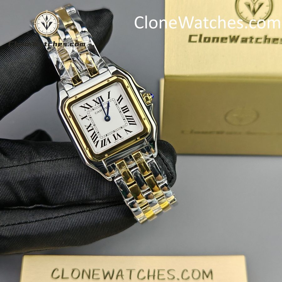 Cartier Super Clone Watches 1:1 PANTHÈRE DE CARTIER White Dial 27mm x37mm W2PN0007 - Image 4