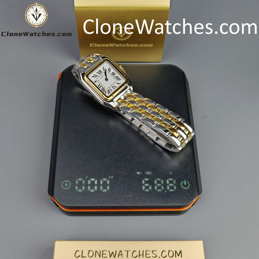 Cartier Super Clone Watches 1:1 PANTHÈRE DE CARTIER White Dial 27mm x37mm W2PN0007 - Image 14