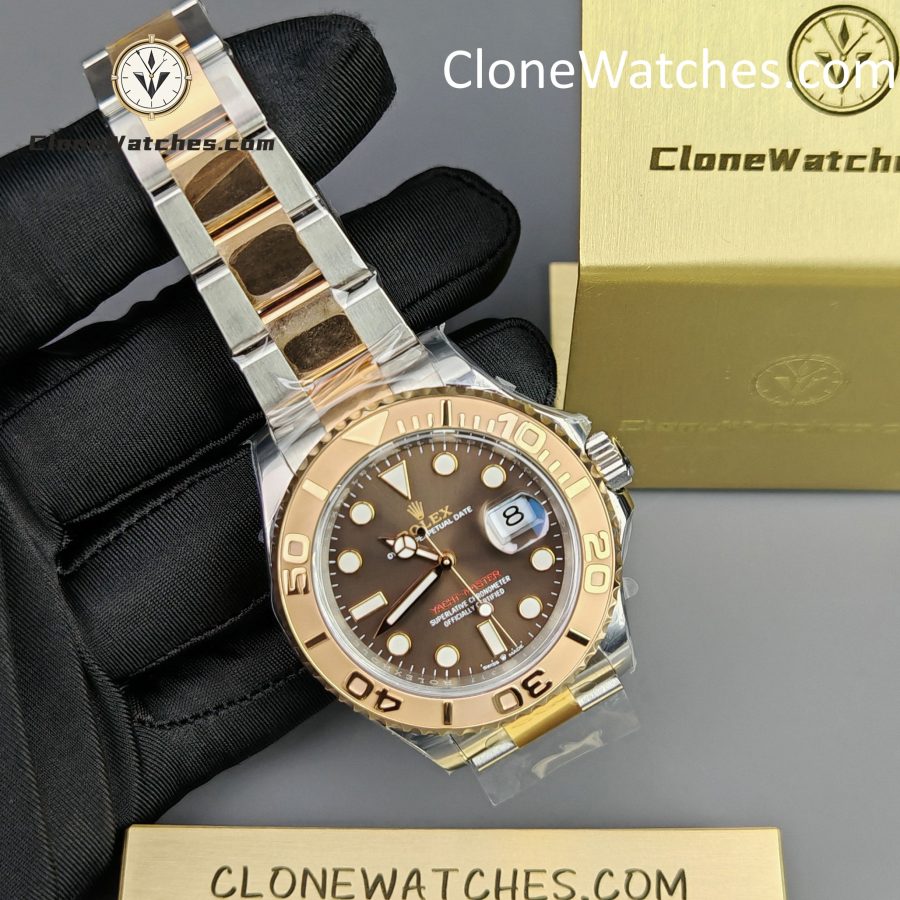 Rolex Super Clone Watches 1:1 Yacht Master Brown Dial Rose Gold M126621-0001 3235 Movement - Image 5