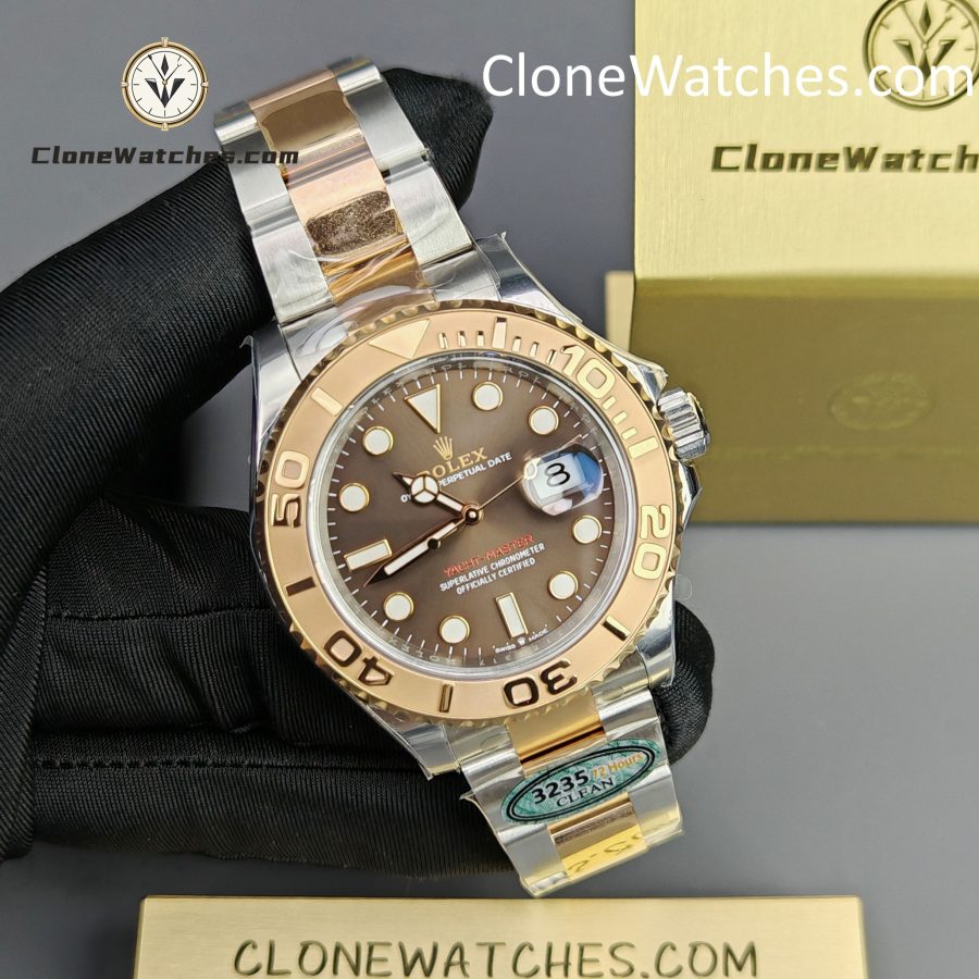 Rolex Super Clone Watches 1:1 Yacht Master Brown Dial Rose Gold M126621-0001 3235 Movement - Image 6