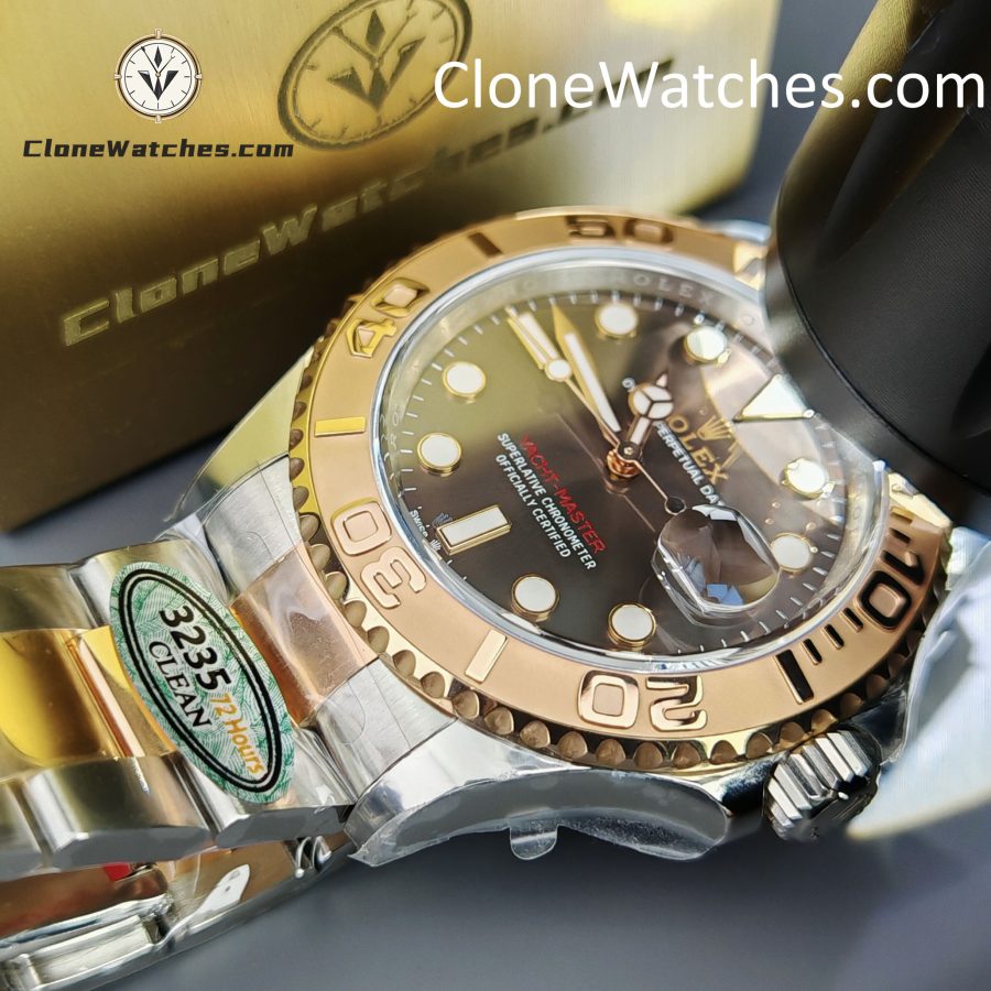 Rolex Super Clone Watches 1:1 Yacht Master Brown Dial Rose Gold M126621-0001 3235 Movement - Image 15