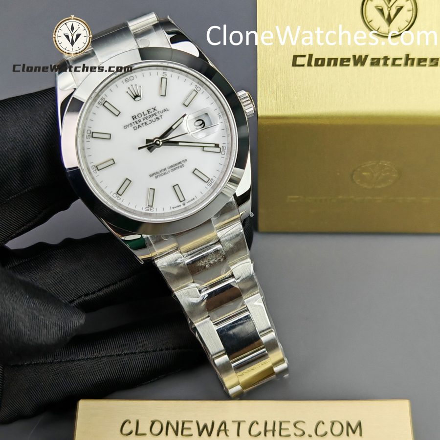 Rolex Super Clone Watches 1:1 DateJust White Dial M126300 – 0005 Oyster 41MM 3235 Movement - Image 4