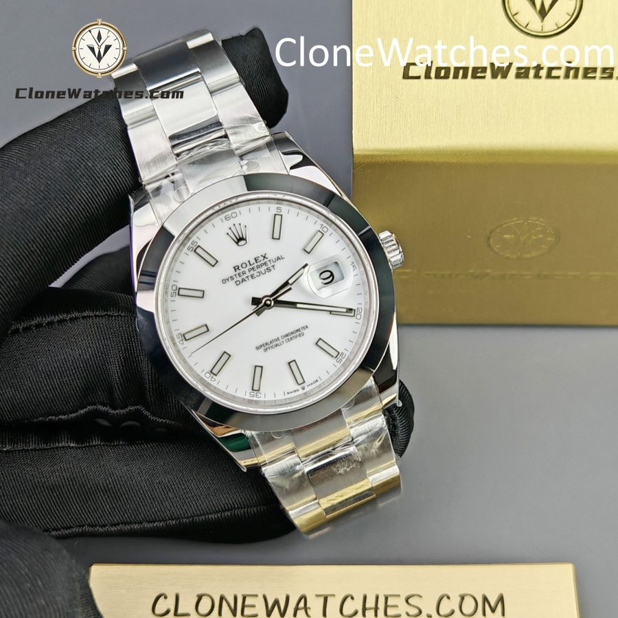 Rolex Super Clone Watches 1:1 DateJust White Dial M126300 – 0005 Oyster 41MM 3235 Movement - Image 6