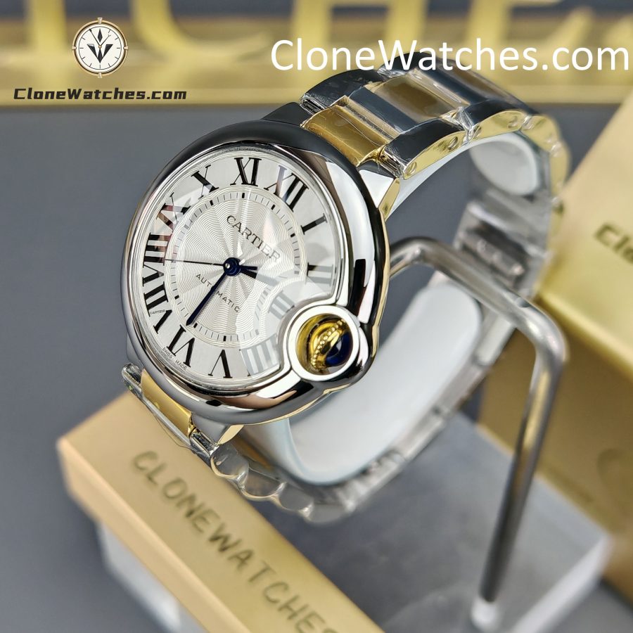 Cartier Super Clone Watches 1:1 Ballon Bleu de W2BB0002 Silver Dial 33mm - Image 2