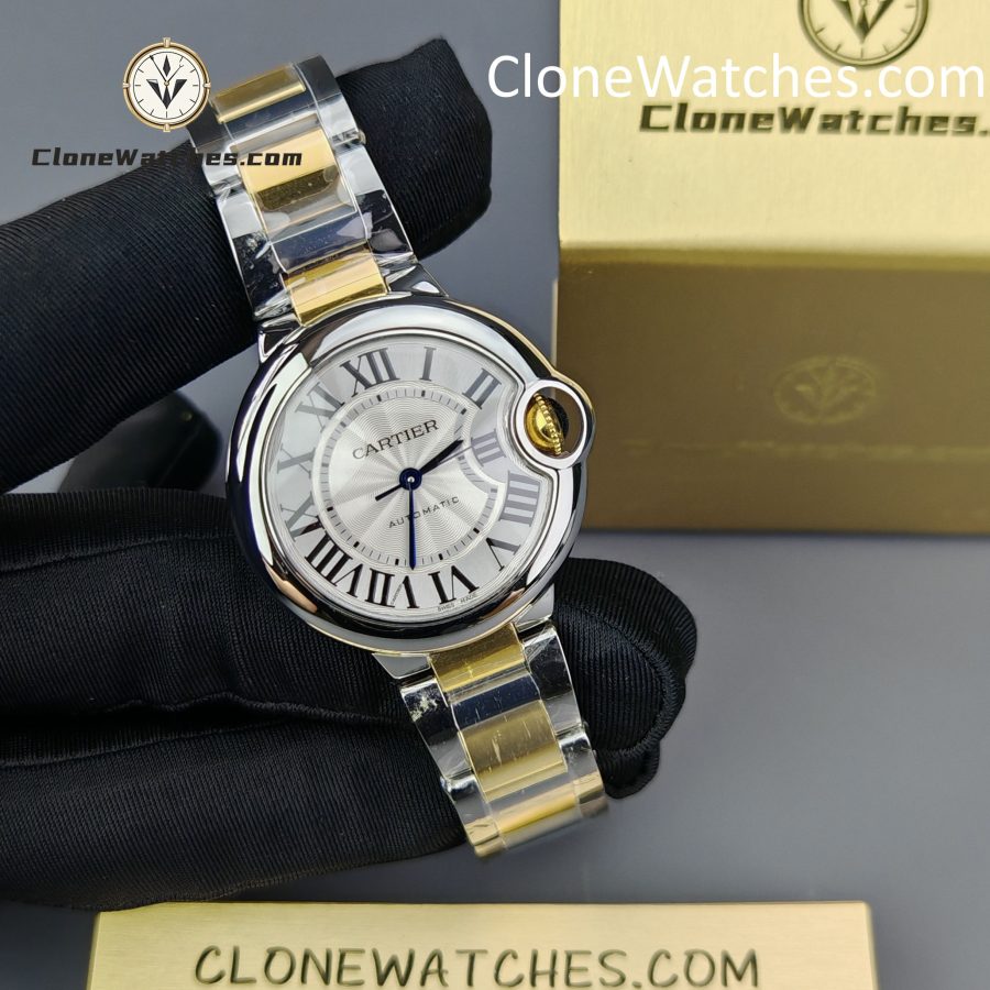 Cartier Super Clone Watches 1:1 Ballon Bleu de W2BB0002 Silver Dial 33mm - Image 5