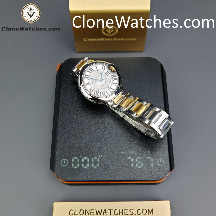 Cartier Super Clone Watches 1:1 Ballon Bleu de W2BB0002 Silver Dial 33mm - Image 14