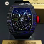 Richard Mille Super Clone Watches 1:1 RM 035 – 02 NTPT Carbon Fiber Black Rubber Strap - Image 2