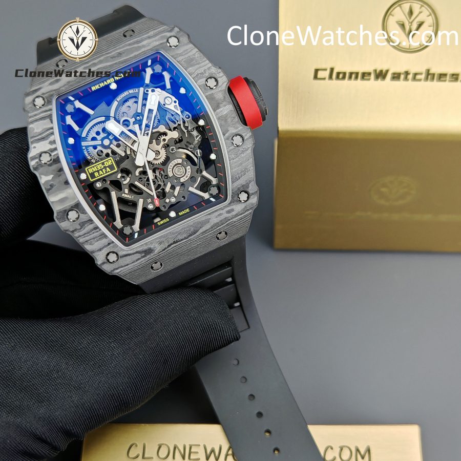 Richard Mille Super Clone Watches 1:1 RM 035 – 02 NTPT Carbon Fiber Black Rubber Strap - Image 4