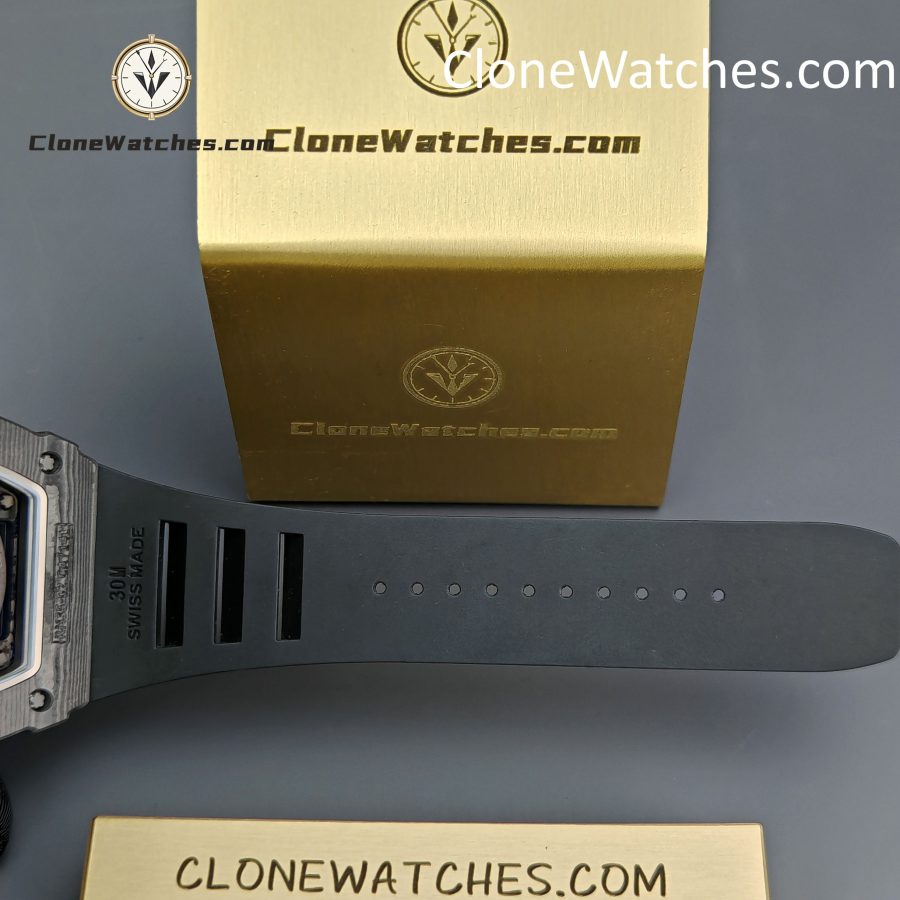 Richard Mille Super Clone Watches 1:1 RM 035 – 02 NTPT Carbon Fiber Black Rubber Strap - Image 8