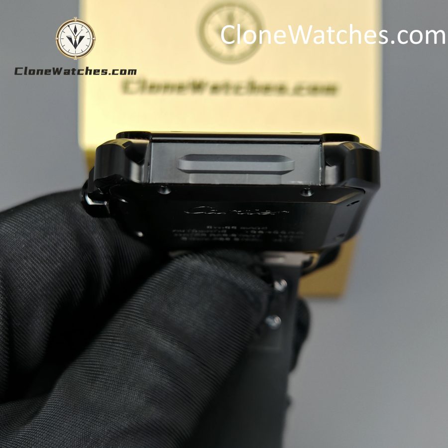 Cartier Super Clone Watches 1:1 Santos Series Black Dial 39.8MM WSSA0039 Rubber Strap - Image 12