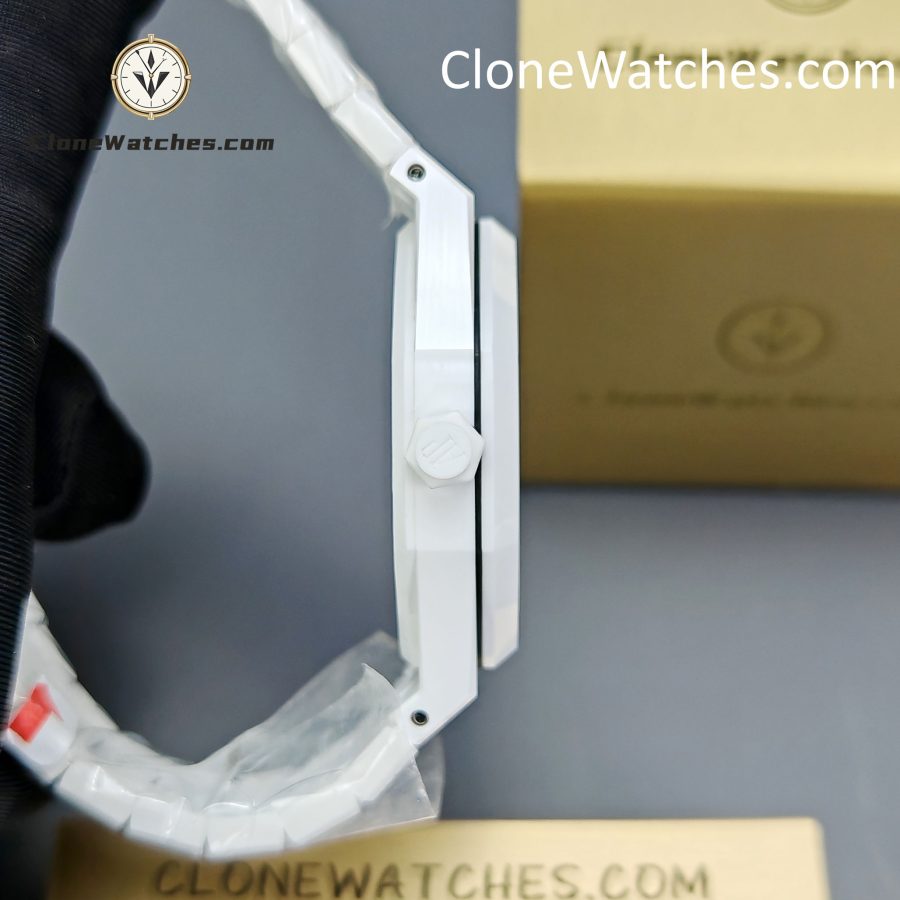 Audemars Piguet Super Clone Watches 1:1 Royal Oak White Ceramic 15500 White Dial 41MM - Image 8
