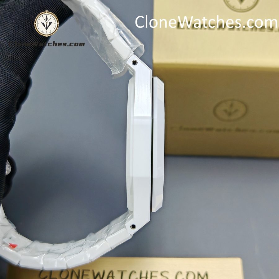 Audemars Piguet Super Clone Watches 1:1 Royal Oak White Ceramic 15500 White Dial 41MM - Image 9
