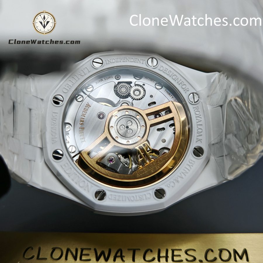 Audemars Piguet Super Clone Watches 1:1 Royal Oak White Ceramic 15500 White Dial 41MM - Image 11