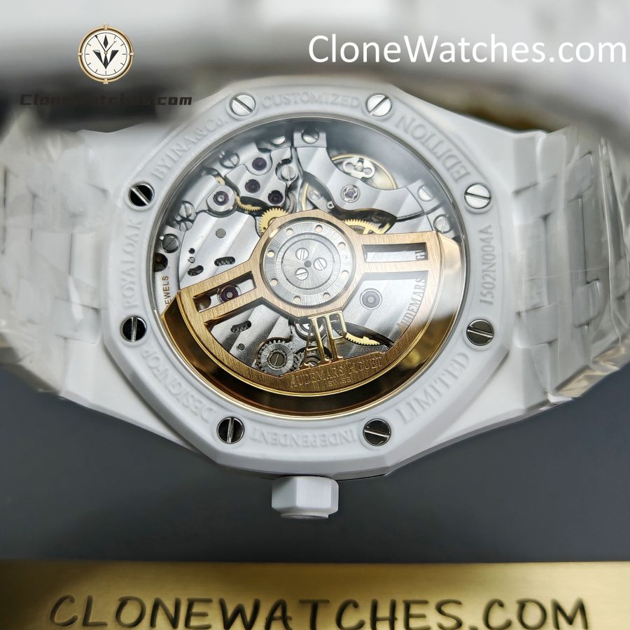Audemars Piguet Super Clone Watches 1:1 Royal Oak White Ceramic 15500 White Dial 41MM - Image 12