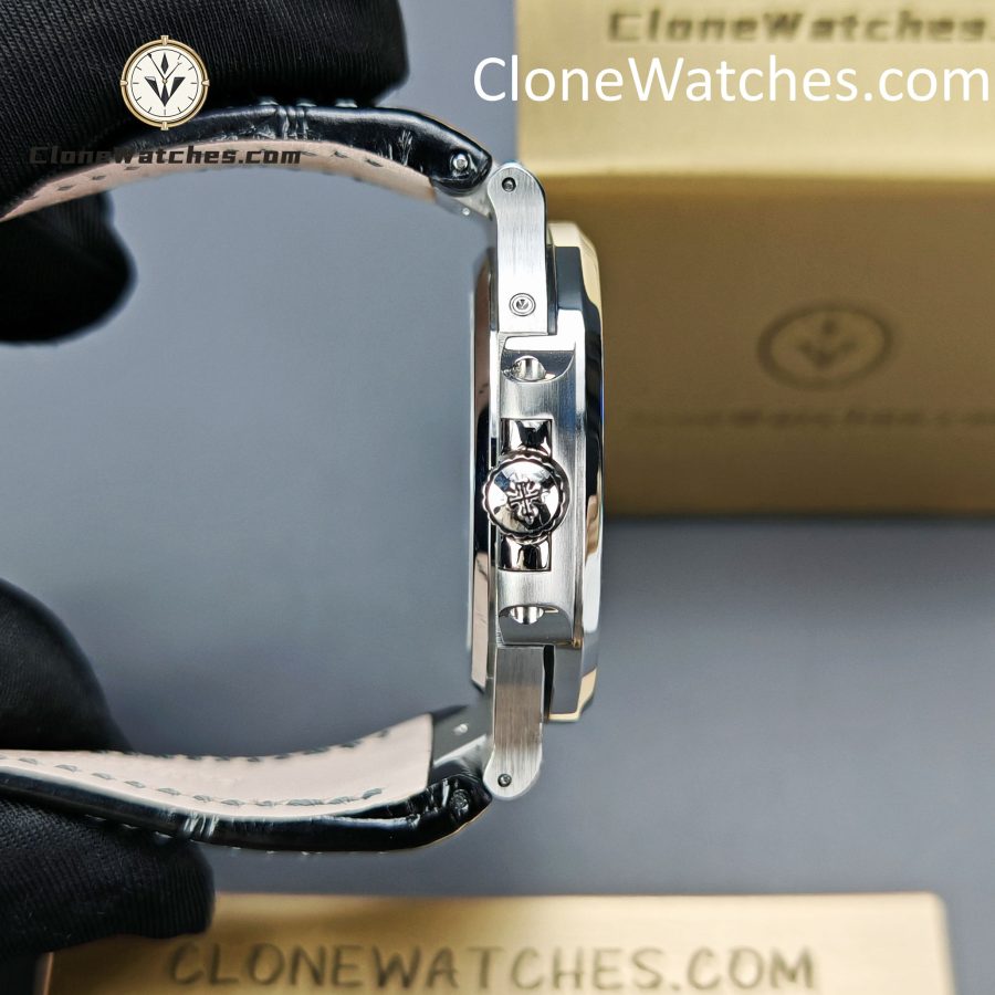 Patek Philippe Super Clone Watches 1:1 Nautilus 5712 Gray Dial Diamond Bezel - Image 7