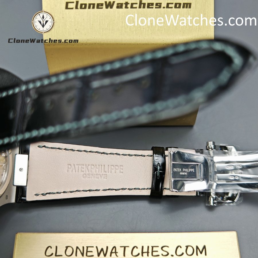 Patek Philippe Super Clone Watches 1:1 Nautilus 5712 Gray Dial Diamond Bezel - Image 10