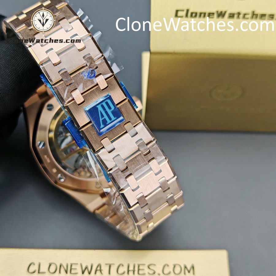 Audemars Piguet Super Clone Watches 1:1 Royal Oak Rose Gold 26240 White Dial - Image 7
