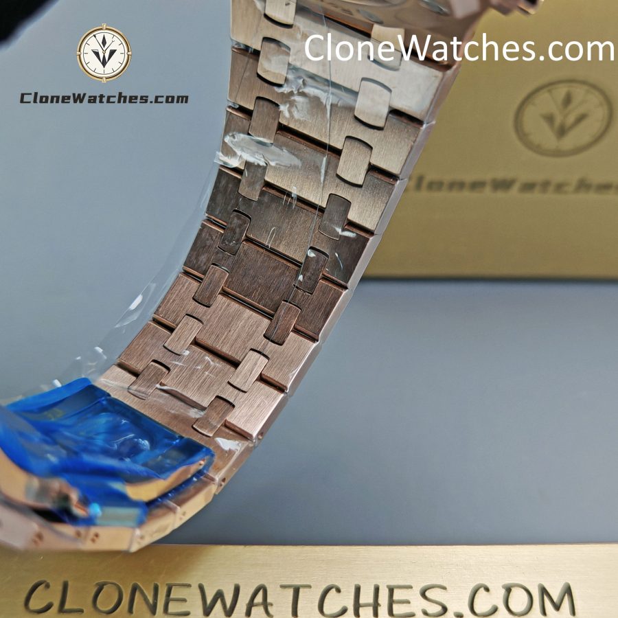 Audemars Piguet Super Clone Watches 1:1 Royal Oak Rose Gold 26240 White Dial - Image 10
