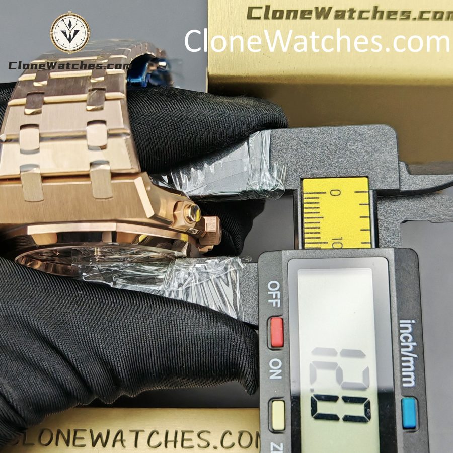 Audemars Piguet Super Clone Watches 1:1 Royal Oak Rose Gold 26240 White Dial - Image 15