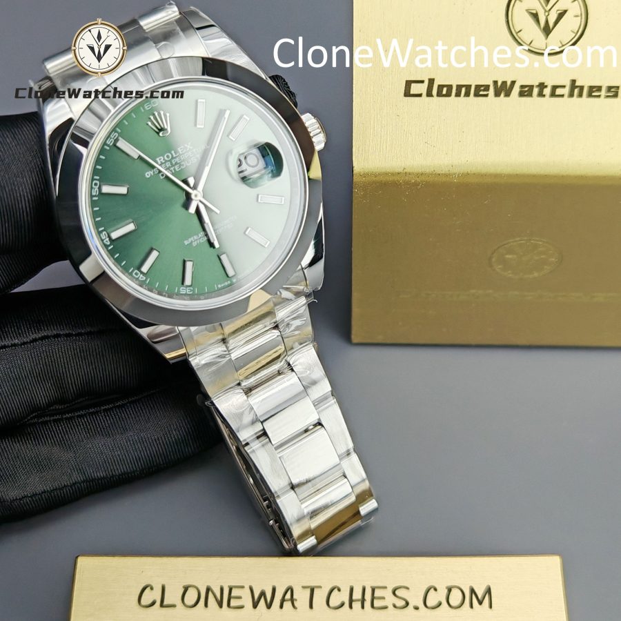 Rolex Super Clone Watches 1:1 DateJust Green Dial M126300 - 0019 41MM Oyster 3235 Movement - Image 3