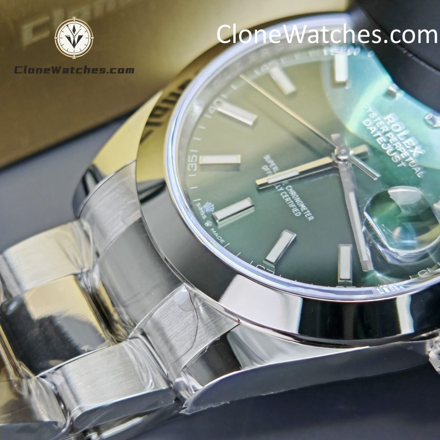 Rolex Super Clone Watches 1:1 DateJust Green Dial M126300 - 0019 41MM Oyster 3235 Movement - Image 13